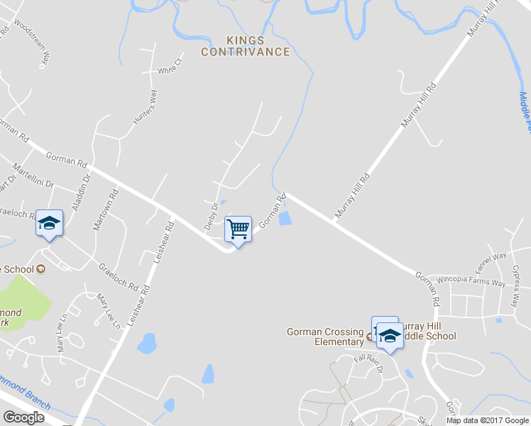map of restaurants, bars, coffee shops, grocery stores, and more near 10300 Gorman Road in Laurel