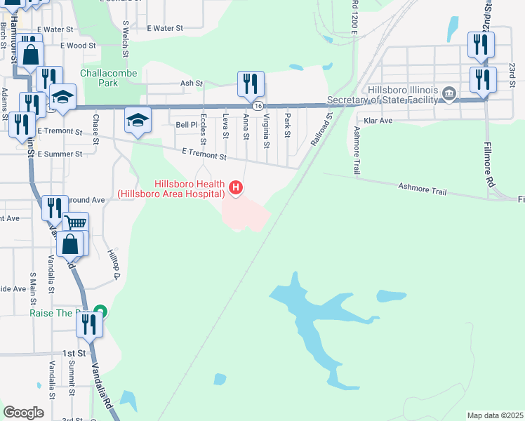 map of restaurants, bars, coffee shops, grocery stores, and more near 1200 East Tremont Street in Hillsboro