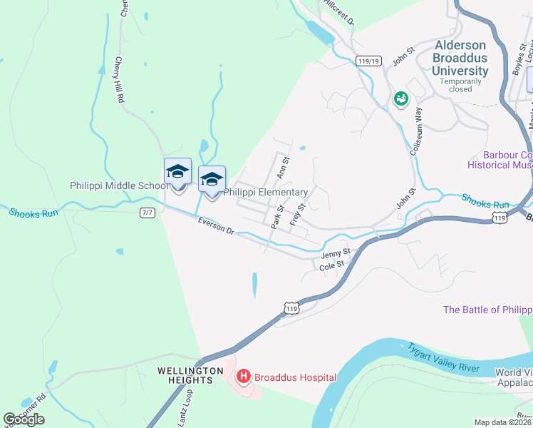 map of restaurants, bars, coffee shops, grocery stores, and more near Delaney Street in Philippi