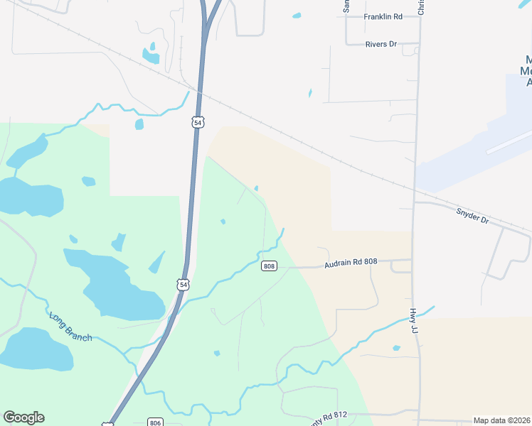 map of restaurants, bars, coffee shops, grocery stores, and more near Audrain Road 808 in Audrain County