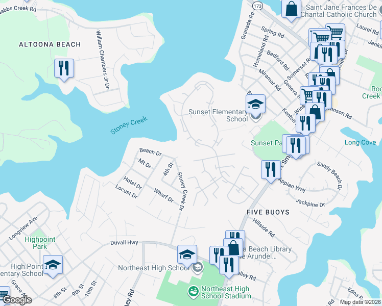 map of restaurants, bars, coffee shops, grocery stores, and more near 1186 Annis Squam Harbour in Pasadena