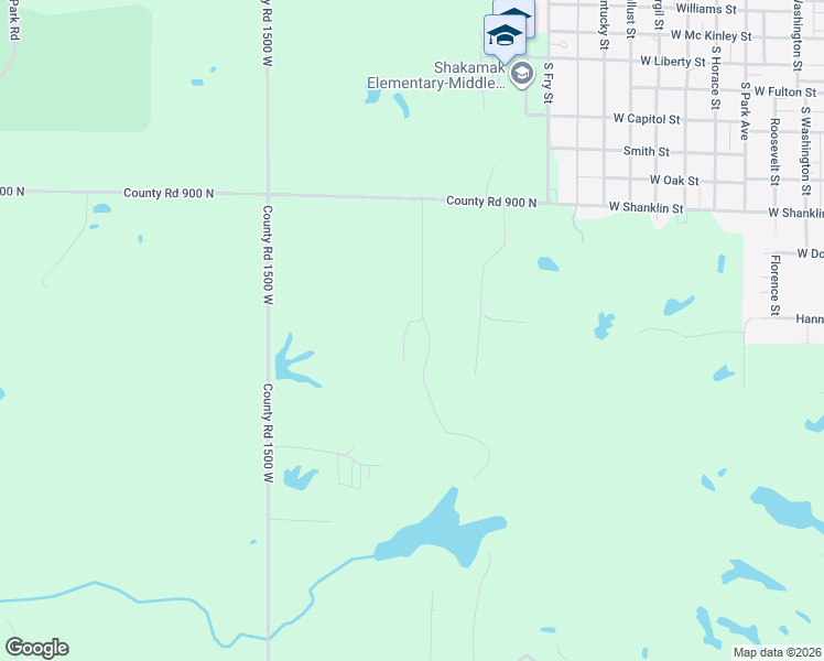 map of restaurants, bars, coffee shops, grocery stores, and more near 8806 Lake Road in Jasonville