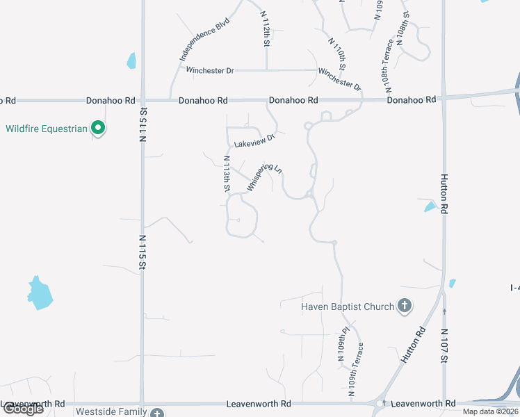 map of restaurants, bars, coffee shops, grocery stores, and more near 3618 North 112th Street in Kansas City