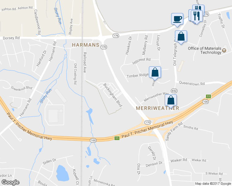 map of restaurants, bars, coffee shops, grocery stores, and more near 1014 Ironwood Lane in Hanover