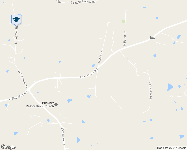 map of restaurants, bars, coffee shops, grocery stores, and more near 24309 East Blue Mills Road in Independence