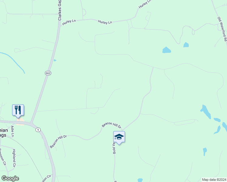 map of restaurants, bars, coffee shops, grocery stores, and more near 40293 Doe Run Lane in Paeonian Springs
