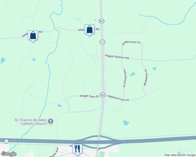 map of restaurants, bars, coffee shops, grocery stores, and more near 37934 Wright Farm Drive in Purcellville