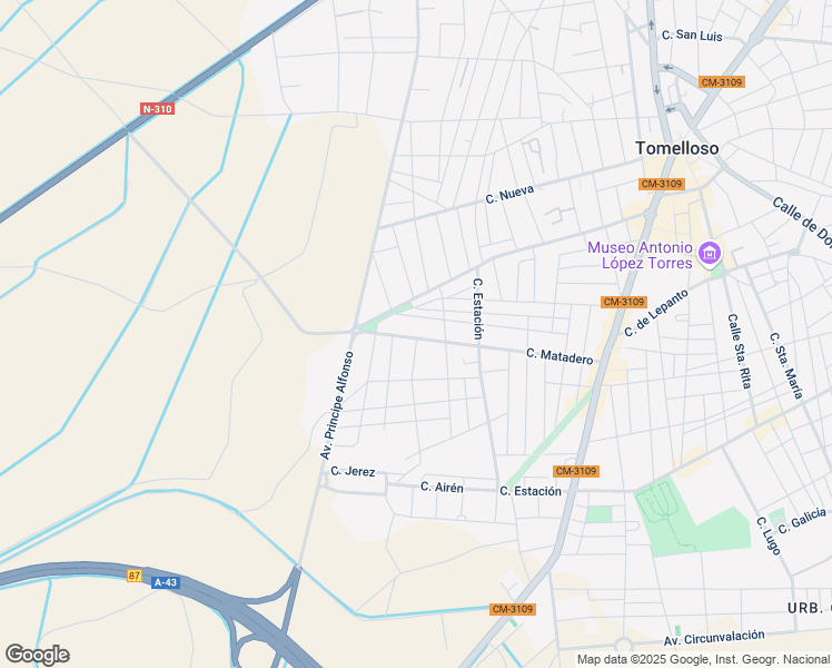 map of restaurants, bars, coffee shops, grocery stores, and more near 80 Calle Matadero in Tomelloso