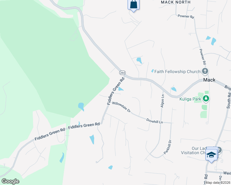 map of restaurants, bars, coffee shops, grocery stores, and more near 3416 Fiddlers Green Road in Cincinnati