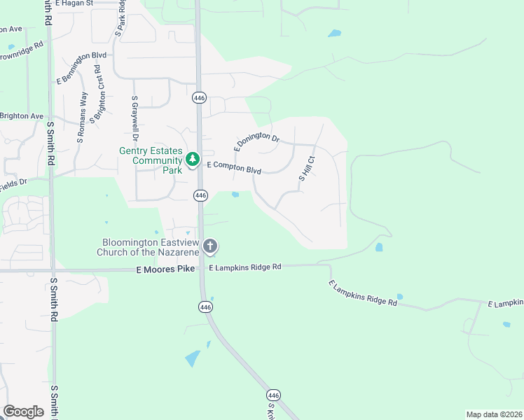 map of restaurants, bars, coffee shops, grocery stores, and more near 1230 South Barnes Drive in Bloomington