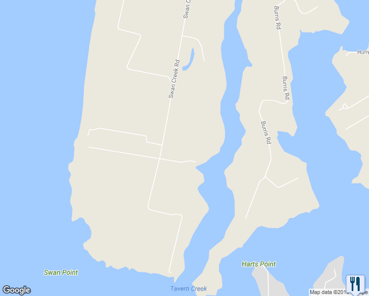 map of restaurants, bars, coffee shops, grocery stores, and more near 6327 Swan Creek Road in Rock Hall