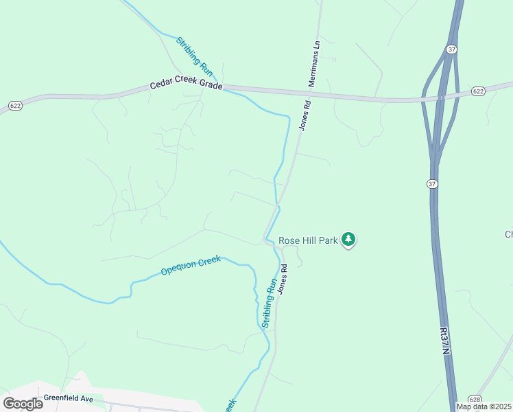 map of restaurants, bars, coffee shops, grocery stores, and more near 1900 Jones Road in Winchester