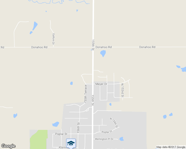 map of restaurants, bars, coffee shops, grocery stores, and more near 20242 155th Street in Basehor