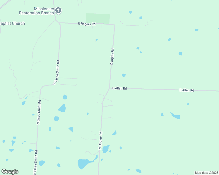 map of restaurants, bars, coffee shops, grocery stores, and more near 3212 Douglas Road in Buckner