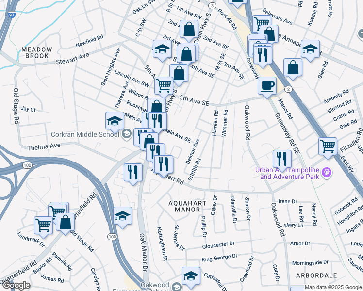 map of restaurants, bars, coffee shops, grocery stores, and more near 748 Heather Stone Loop in Glen Burnie