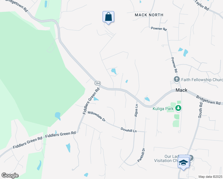 map of restaurants, bars, coffee shops, grocery stores, and more near 6971 Bridgetown Road in Cincinnati