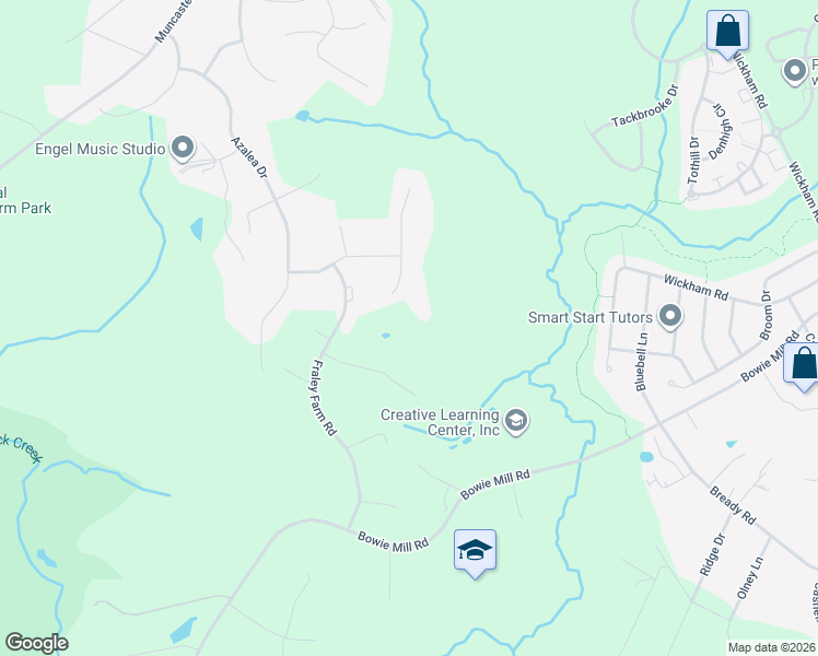 map of restaurants, bars, coffee shops, grocery stores, and more near 18101 Hayloft Drive in Rockville