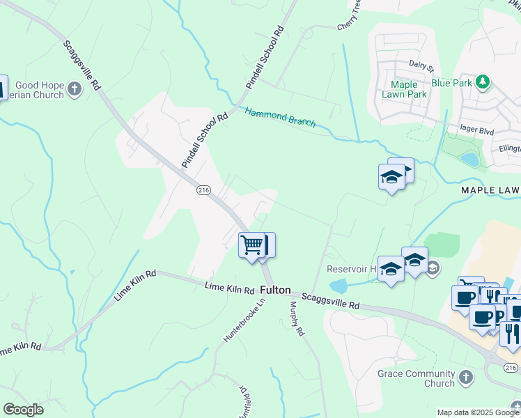 map of restaurants, bars, coffee shops, grocery stores, and more near in Fulton