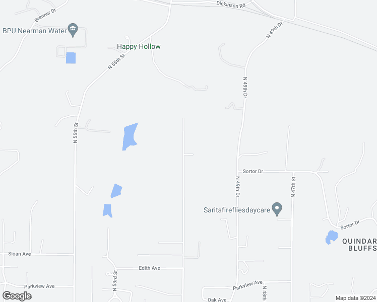 map of restaurants, bars, coffee shops, grocery stores, and more near 3739 North 51st Street in Kansas City