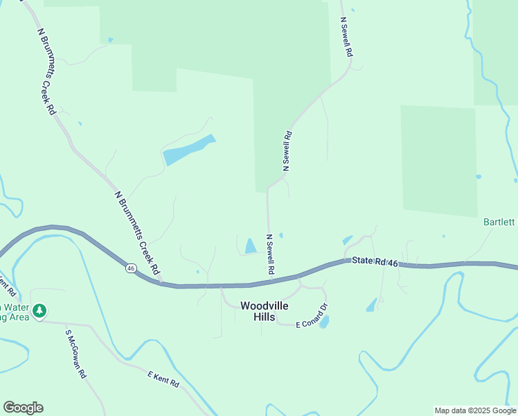 map of restaurants, bars, coffee shops, grocery stores, and more near 101 North Sewell Road in Bloomington