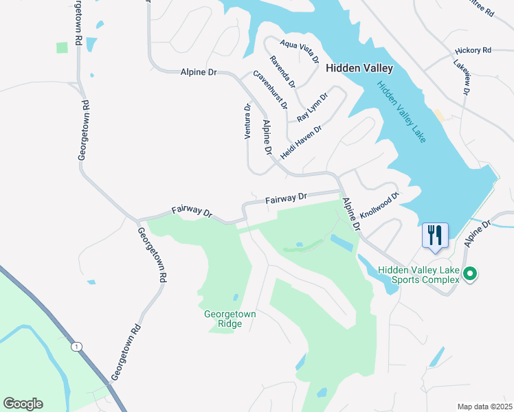 map of restaurants, bars, coffee shops, grocery stores, and more near 1510 Fairway Drive in Lawrenceburg