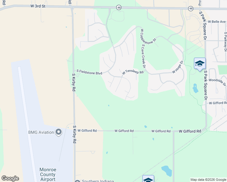 map of restaurants, bars, coffee shops, grocery stores, and more near 747 South Bosell Court in Bloomington