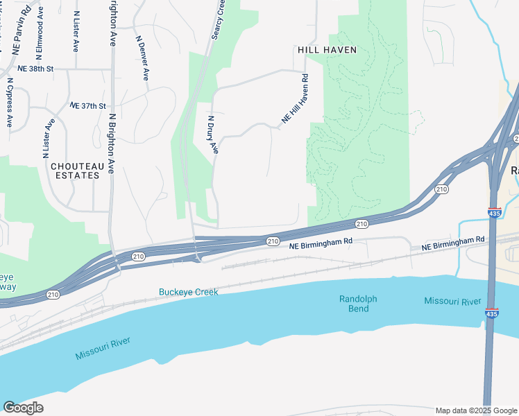 map of restaurants, bars, coffee shops, grocery stores, and more near 4526 North White Avenue in Kansas City