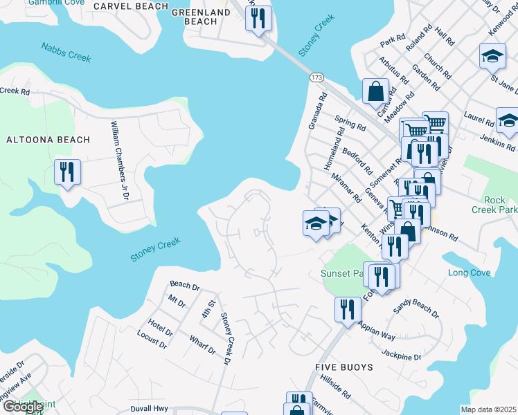 map of restaurants, bars, coffee shops, grocery stores, and more near 901 Seal Harbour in Pasadena