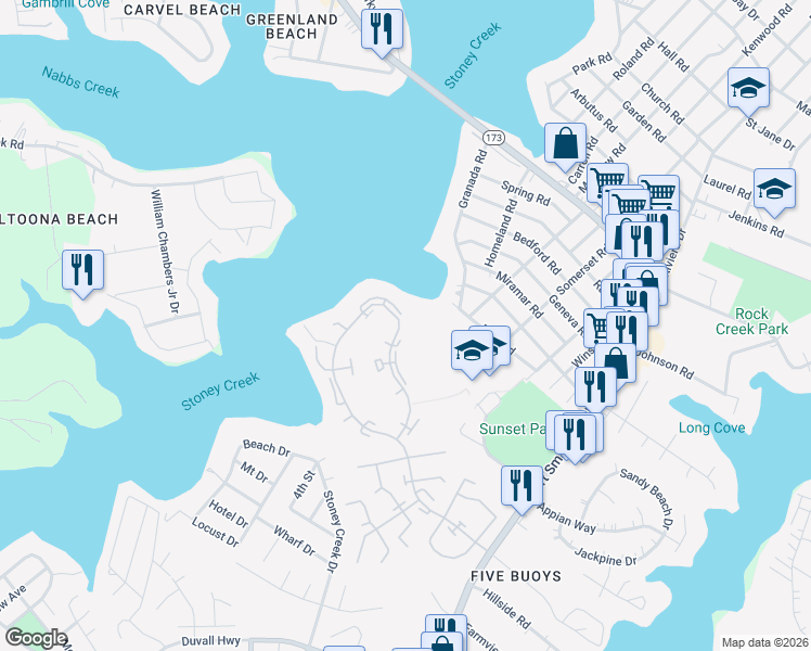 map of restaurants, bars, coffee shops, grocery stores, and more near 906 Hingham Harbour in Pasadena