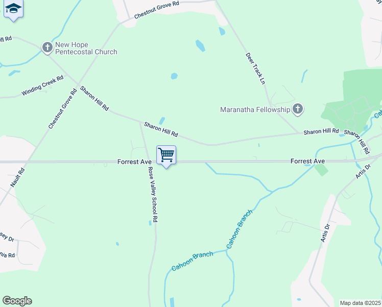 map of restaurants, bars, coffee shops, grocery stores, and more near 3180 Forrest Avenue in Dover
