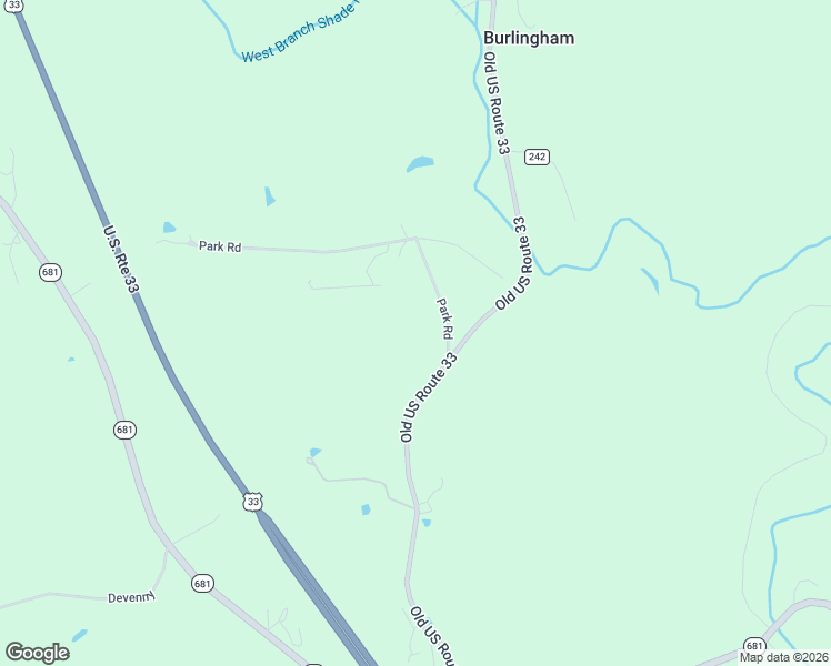 map of restaurants, bars, coffee shops, grocery stores, and more near 40943 Park Road in Shade