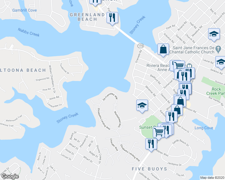map of restaurants, bars, coffee shops, grocery stores, and more near 833 De Franceaux Harbor in Pasadena