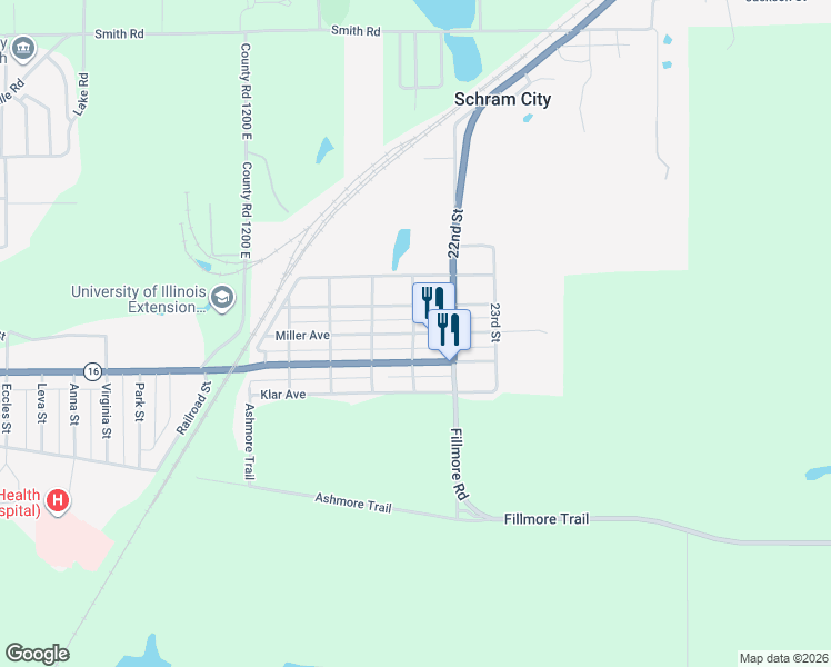 map of restaurants, bars, coffee shops, grocery stores, and more near 2015 Miller Avenue in Hillsboro