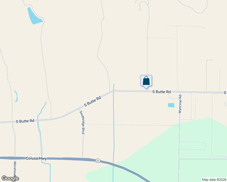 map of restaurants, bars, coffee shops, grocery stores, and more near 9475 South Butte Road in Sutter