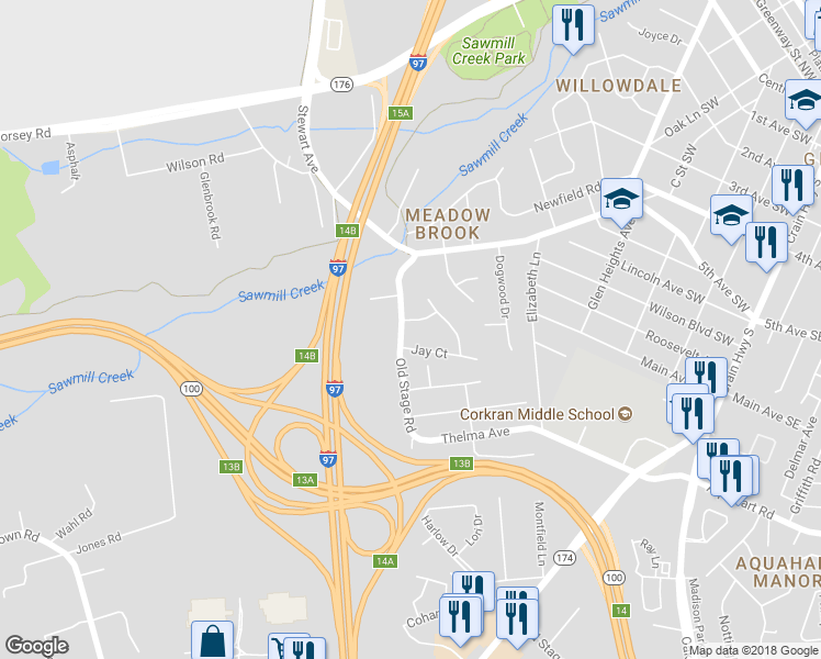 map of restaurants, bars, coffee shops, grocery stores, and more near 929 Sheila Drive in Glen Burnie