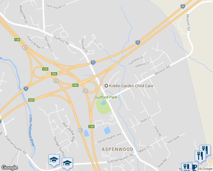map of restaurants, bars, coffee shops, grocery stores, and more near 8909 12 Sons Ct in Savage-Guilford