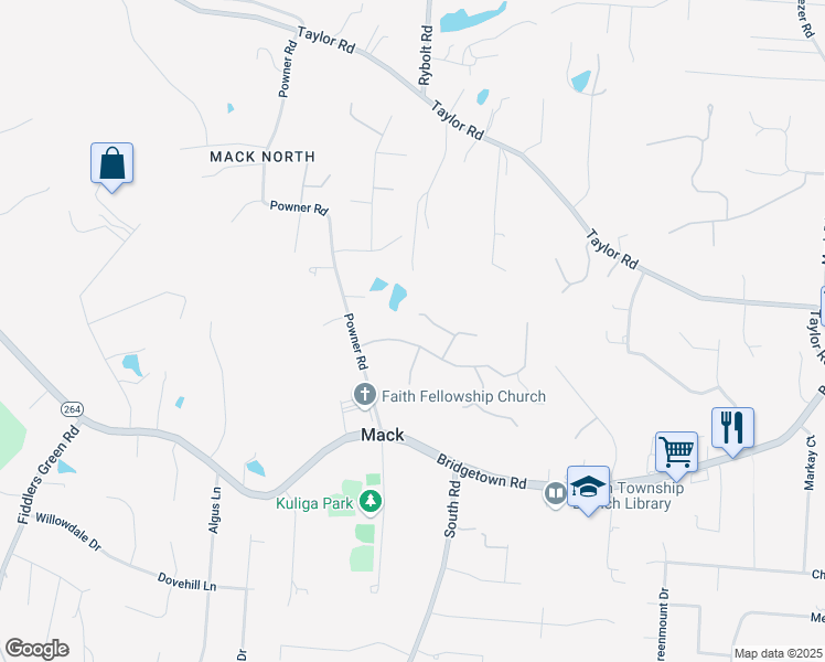 map of restaurants, bars, coffee shops, grocery stores, and more near 6660 Powner Farm Drive in Cincinnati