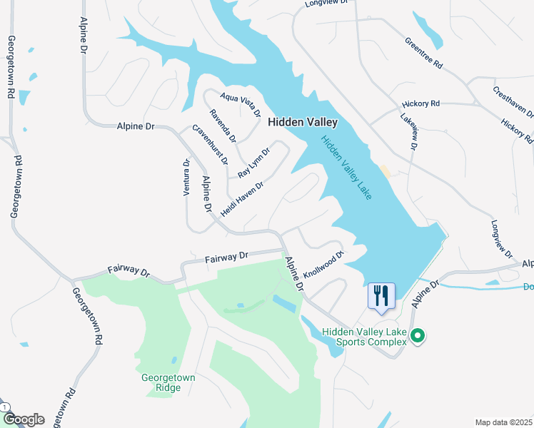 map of restaurants, bars, coffee shops, grocery stores, and more near 1730 Cliftmont Circle in Lawrenceburg