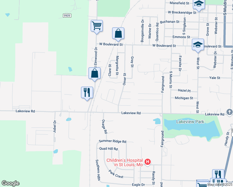 map of restaurants, bars, coffee shops, grocery stores, and more near 1851 Omar Street in Mexico