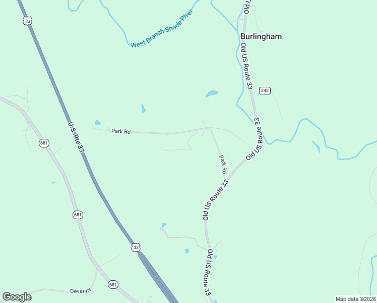 map of restaurants, bars, coffee shops, grocery stores, and more near 40943 Park Road in Shade