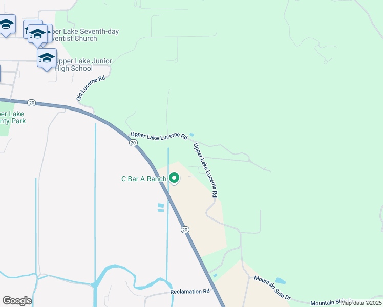 map of restaurants, bars, coffee shops, grocery stores, and more near 9160 Upper Lake Lucerne Road in Upper Lake
