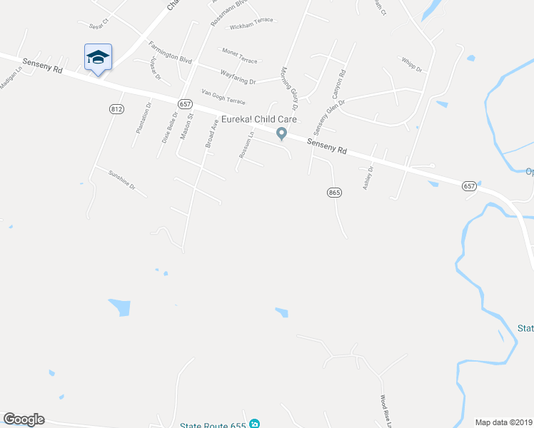 map of restaurants, bars, coffee shops, grocery stores, and more near 223 Rossum Lane in Winchester