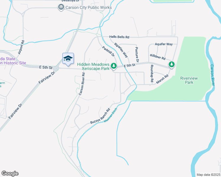 map of restaurants, bars, coffee shops, grocery stores, and more near 4151 East 5th Street in Carson City