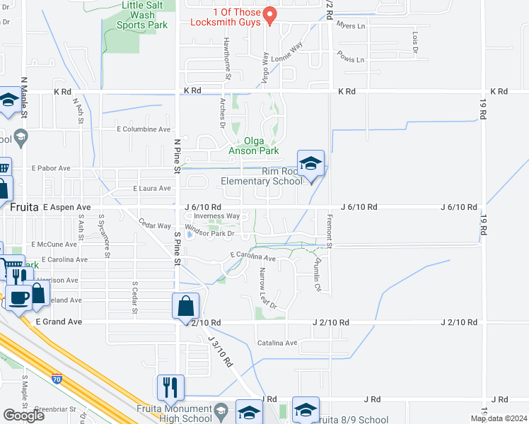 map of restaurants, bars, coffee shops, grocery stores, and more near 101 Altimont Court in Fruita