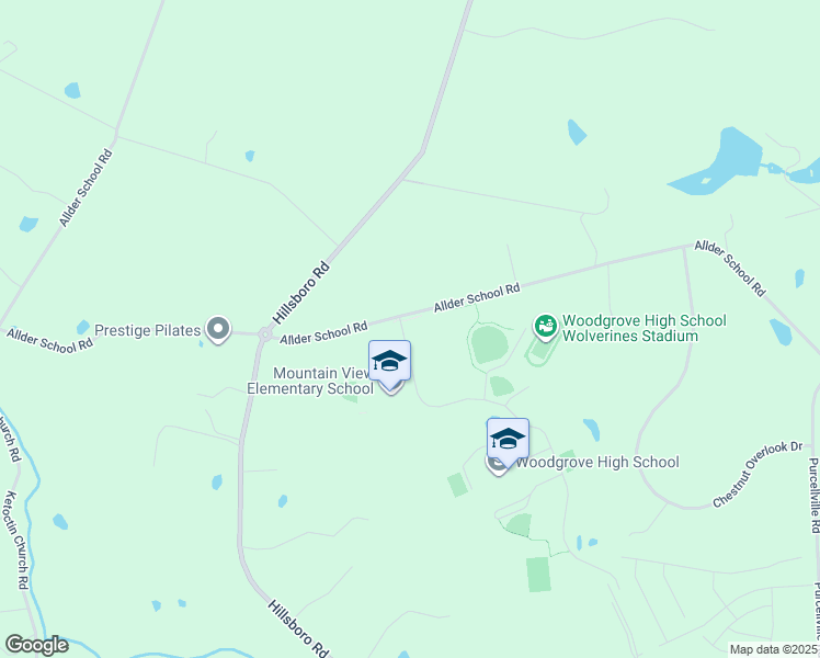 map of restaurants, bars, coffee shops, grocery stores, and more near 36811 Allder School Road in Purcellville