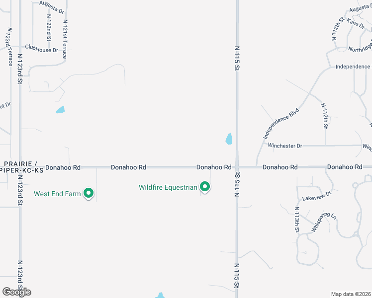 map of restaurants, bars, coffee shops, grocery stores, and more near 11600 Donahoo Road in Kansas City