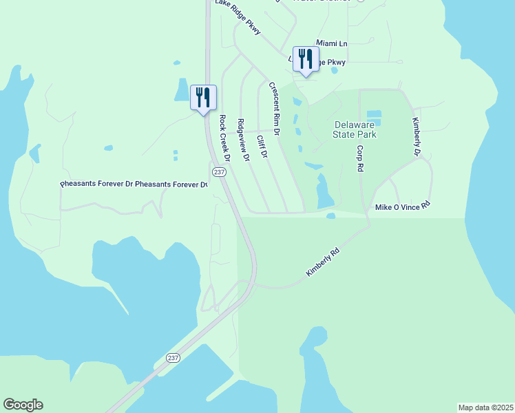 map of restaurants, bars, coffee shops, grocery stores, and more near 6100-6176 Rock Creek Drive in Ozawkie