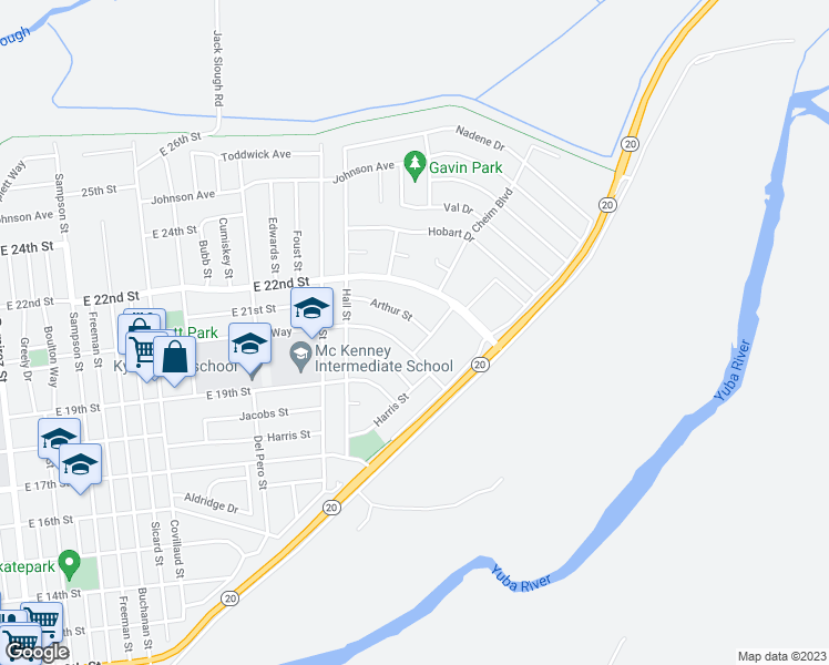 map of restaurants, bars, coffee shops, grocery stores, and more near 1001 State Highway 20 in Marysville