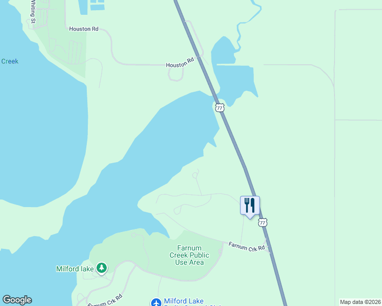 map of restaurants, bars, coffee shops, grocery stores, and more near 3710 Farnum Creek Road in Milford
