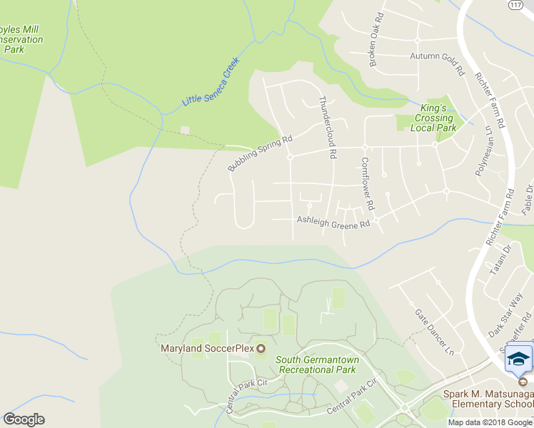 map of restaurants, bars, coffee shops, grocery stores, and more near 14423 Ashleigh Greene Rd in Boyds
